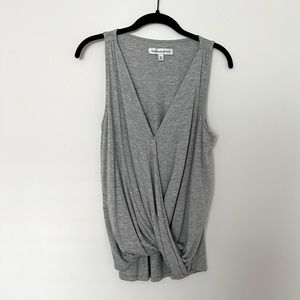 Abercrombie gray sleeveless wrap top S